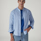 Men's Solid Regular Collar Slim Fit Linen Shirt - Styleshot View
