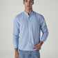 Men's Solid Regular Collar Slim Fit Linen Shirt - Front View