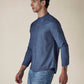 Men's Solid Mandarin Collar Slim Fit Oxford Shirt - 918b21ae-99ab-4e9b-8e17-5d0498a780b1 View