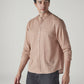 Men's Solid Slim Fit Linen Shirt - Side View