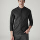 Men's Solid Slim Fit Oxford Shirt - Front View