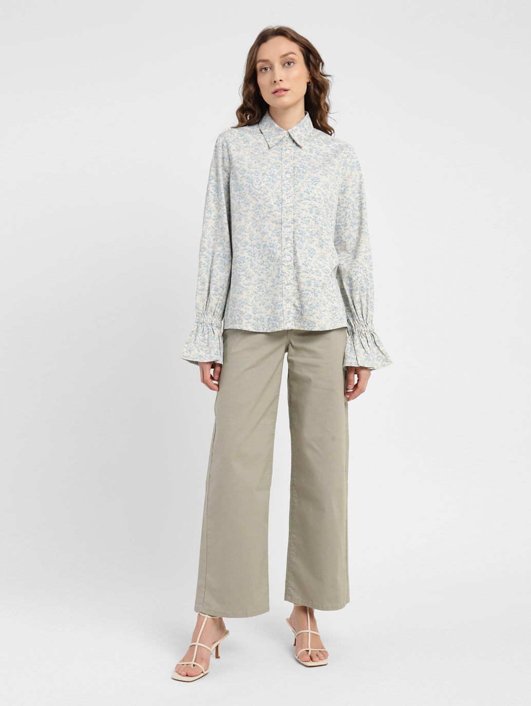 Women's Solid Spread Collar Shirt - ff11ae8e-58b3-4ffd-89db-9c3474a56d50 View