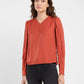 Women's Solid V Neck Top Red - c3a71833-2b8d-4d63-bbcf-5f0018f9e688 View
