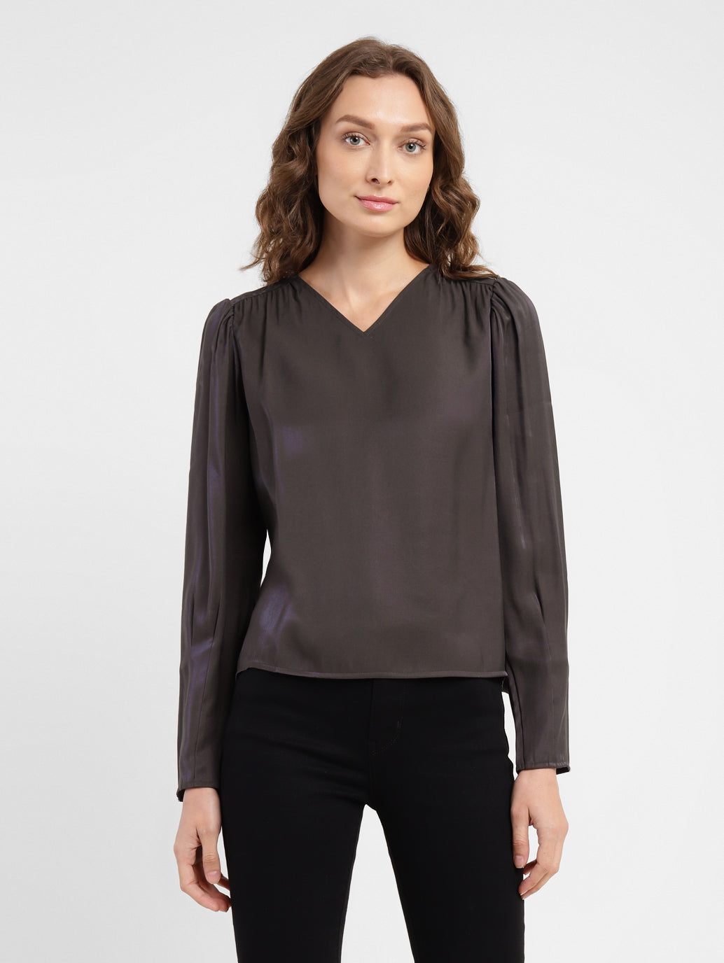 Women's Solid V Neck Top - d8ad8385-8263-460f-b9d4-a464b01cde29 View