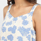 Women's Floral Print Sweet Heart Neck Top - 90ec3d17-08b1-44e9-909d-2507b14feb1c View