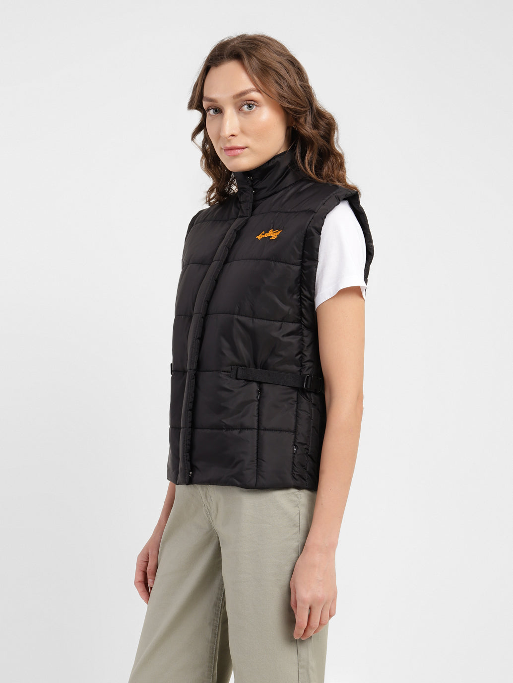 Women's Solid Turtle Neck Quilted Jacket - d1c71b21-a3c4-4b5b-a2c4-d1ea56098ff3 View