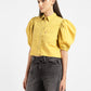 Women's Solid Spread Collar Shirt Yellow - b440c2a8-adf8-4c3b-b123-3a4414d2ef0a View