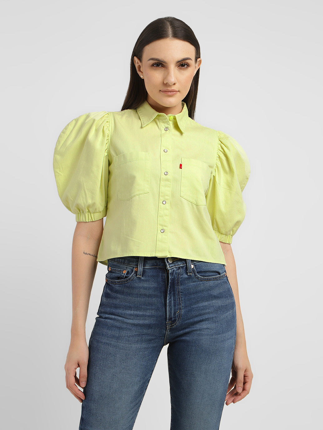 Women's Solid Spread Collar Shirt - 28eb71cd-f688-464a-a341-dd4409aa1429 View
