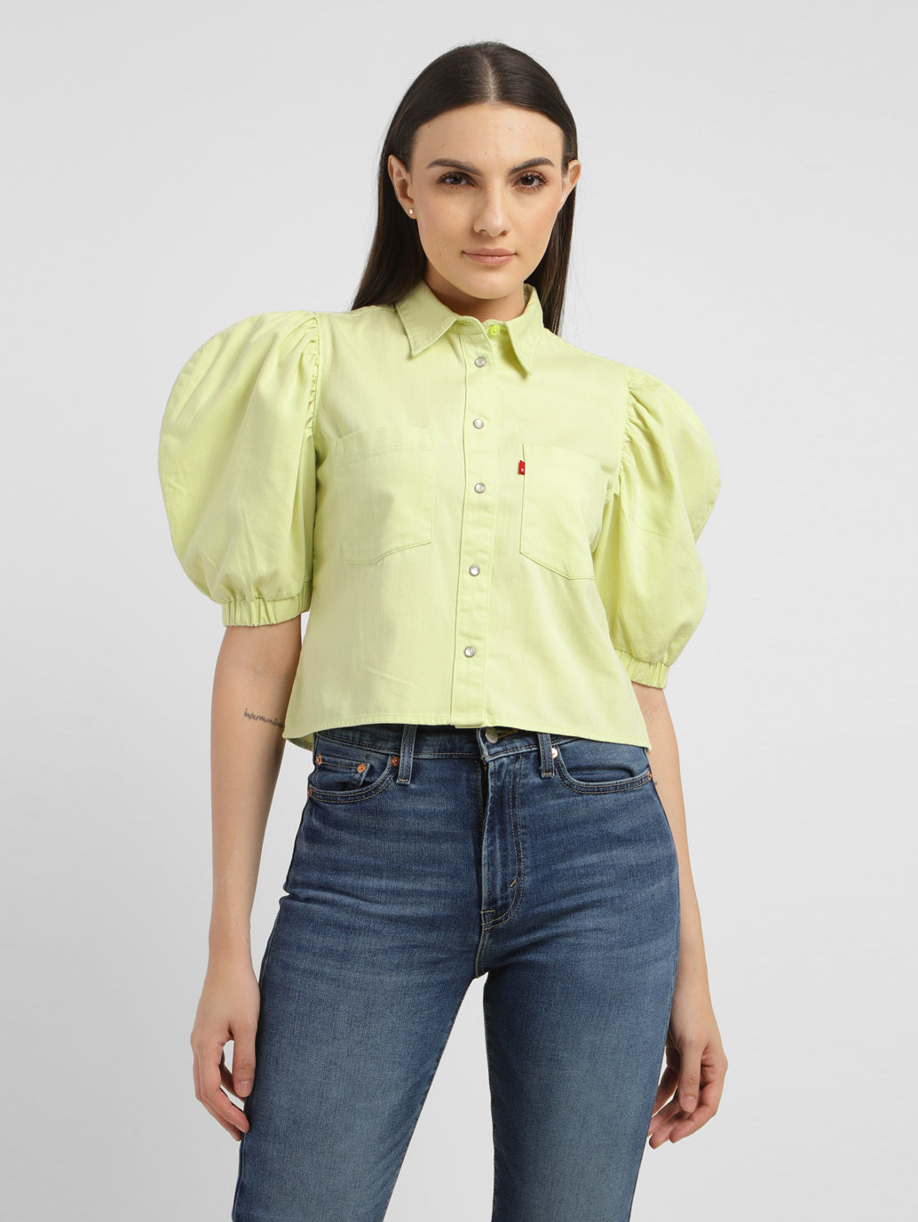 Women's Solid Spread Collar Shirt - 317fce04-12ac-4959-851d-f1cc331005a5 View