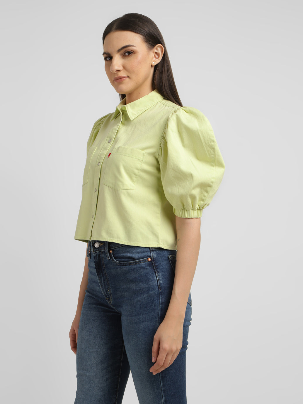 Women's Solid Spread Collar Shirt - abb065d8-7b74-4b43-a754-ef907cac6208 View