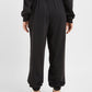 Women's Mid Rise Black Regular Fit Joggers - 7d79762d-9c4b-4f98-82aa-b99e60f23a6e View