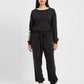 Women's Mid Rise Black Regular Fit Trousers - e9240821-3605-40e8-8a63-8db8e19b19a4 View