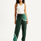 Women's Mid Rise Green Regular Fit Joggers - Front View