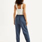 Women's Mid Rise Blue Joggers - Back View