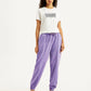 Women's Mid Rise Purple Joggers - Front View