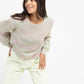 Women's Self Design Beige Crew Neck Sweatshirt - c5479a7d-a73d-424f-9ab9-ec560d107812 View