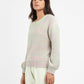 Women's Self Design Beige Crew Neck Sweatshirt - 18a42dec-b53a-4975-a50d-4f0a5613d72e View