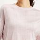 Women's Solid Crew Neck Sweater - Detail View