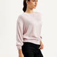 Women's Solid Crew Neck Sweater - Side View