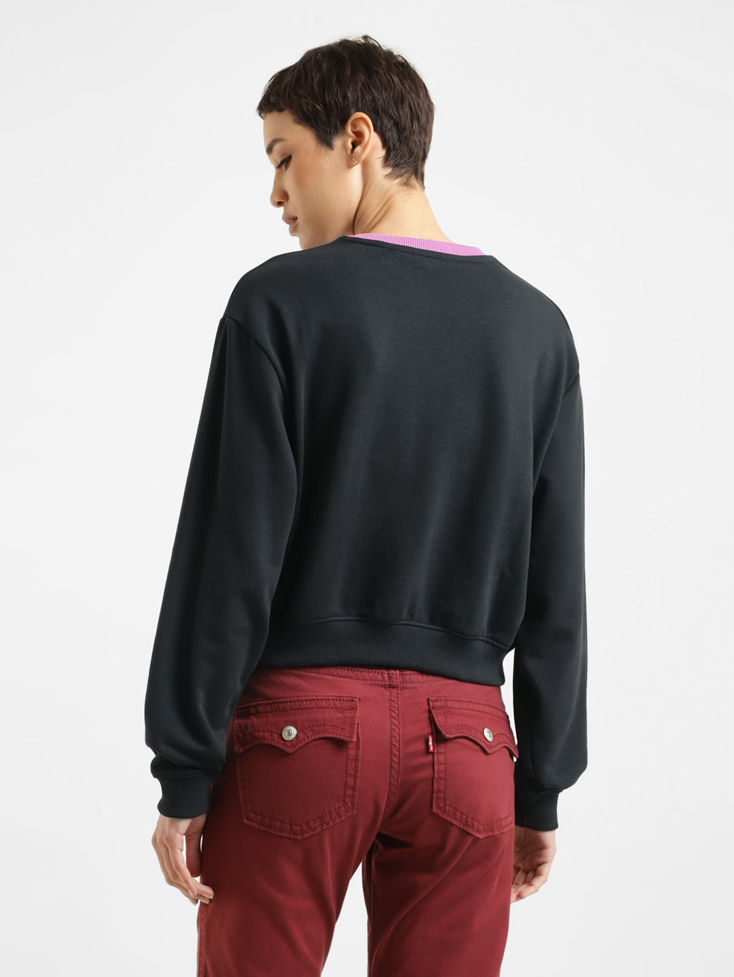 Women's Brand Logo Round Neck Sweatshirt - c263cd64-dc81-498f-847e-10b7e15810eb View