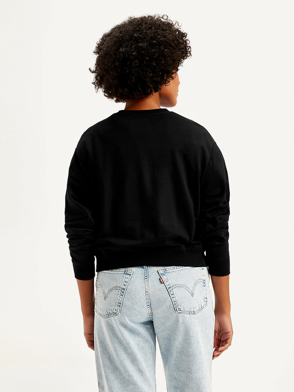 Women's Embossed Regular Fit Sweatshirt - Back View