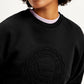 Women's Embossed Regular Fit Sweatshirt - Detail View