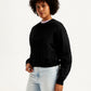 Women's Embossed Regular Fit Sweatshirt - Side View