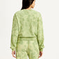Women's Tie-Dye Green Crew Neck Sweatshirt - Back View