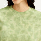 Women's Tie-Dye Green Crew Neck Sweatshirt - Detail View