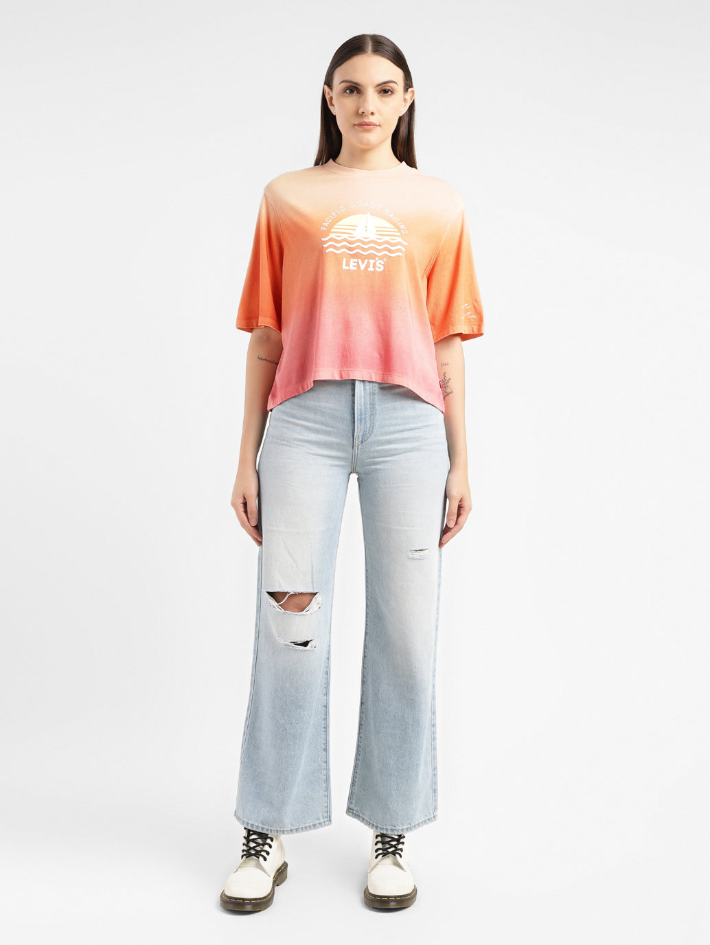 Women's Ombre Boxy T-Shirt - e5b80f48-edf1-466c-b09c-53fe9dd529fa View
