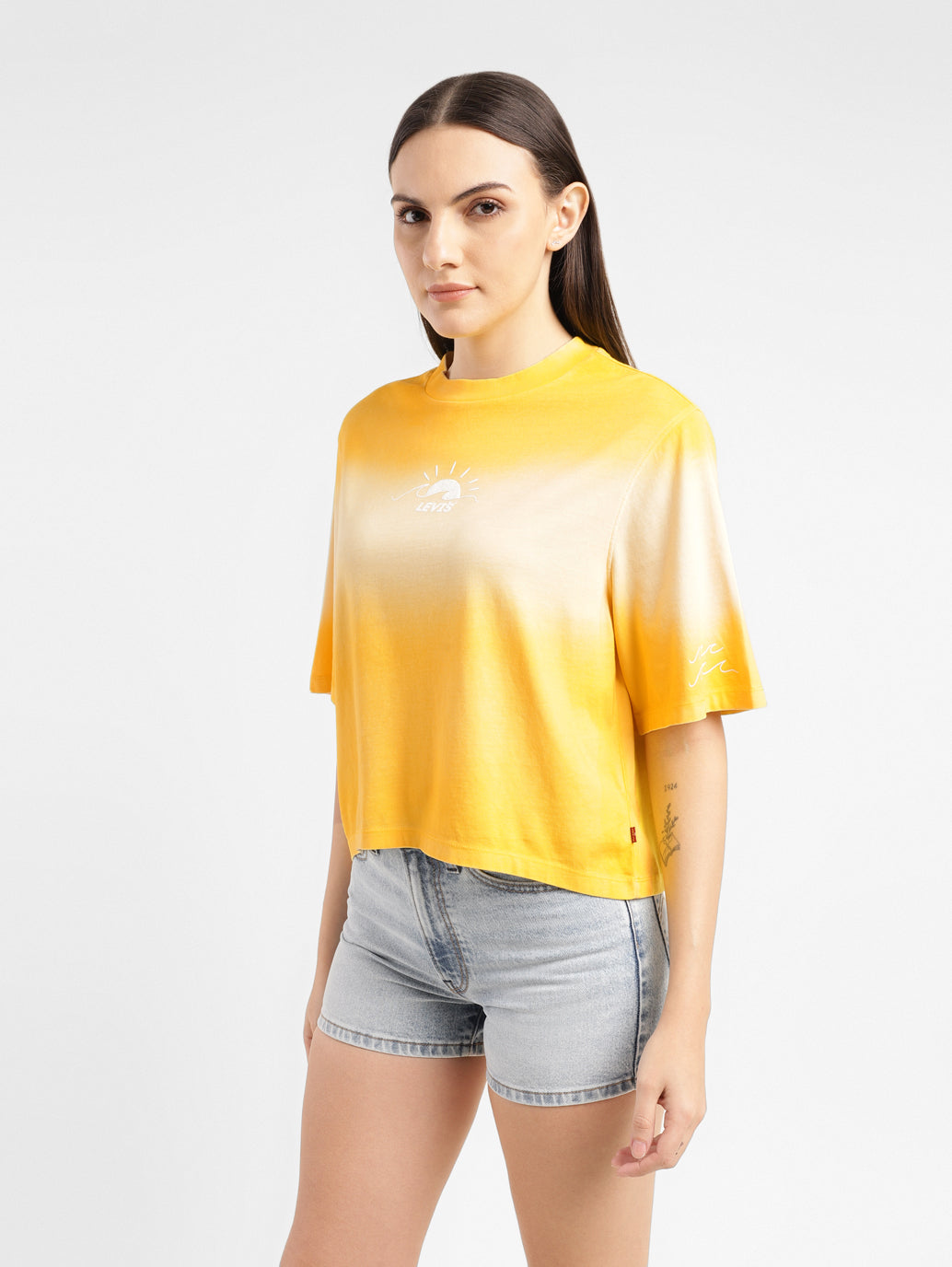 Women's Ombre Loose Fit T-Shirt - b0b63c85-751e-4d9e-88a4-4b7836a6aa97 View