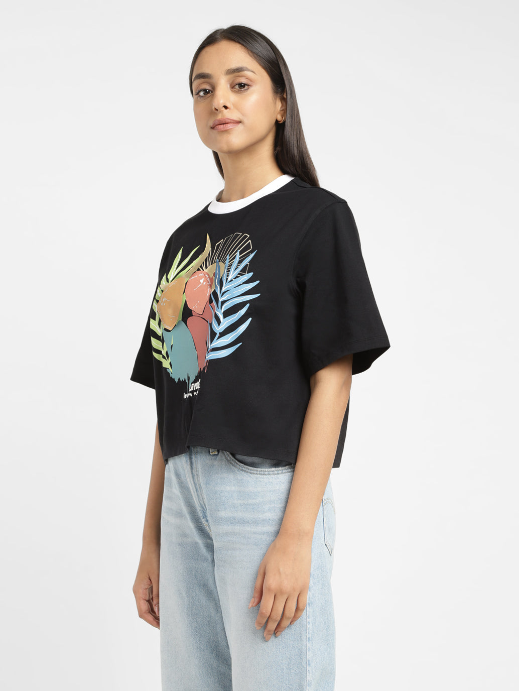 Women's Graphic Print Boxy T-Shirt - 7870949e-310e-41d3-b598-d05e5d49b859 View