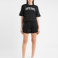 Women's Typographic Print Boxy T-Shirt - StyleShot View