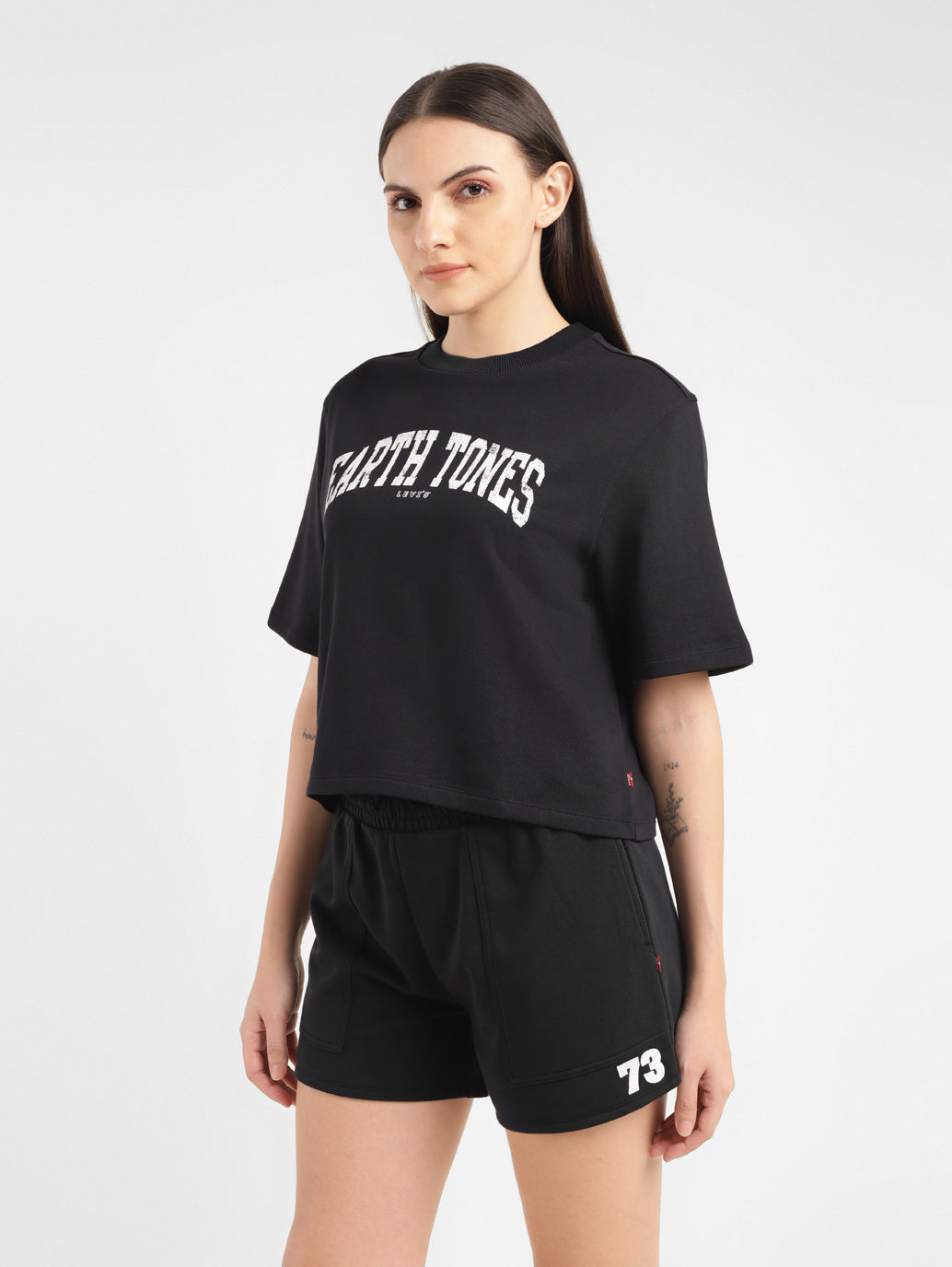 Women's Typographic Print Boxy T-Shirt - 0bb67a4b-7c57-4b55-b7a5-3b087ef3fe6b View