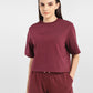 Women's Brand Logo Boxy T-Shirt - ModelFront View