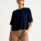 Women's Brand Logo Loose Fit T-Shirt - Front View