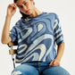 Women's Abstract Print Relaxed Fit T-shirt - Styleshot View