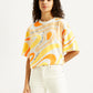 Women's Abstract Print Relaxed Fit T-shirt - Styleshot View