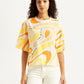 Women's Abstract Print Relaxed Fit T-shirt - Front View