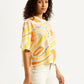 Women's Abstract Print Relaxed Fit T-shirt - Side View