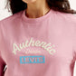 Women's Graphic Print Boxy T-shirt - Detail View