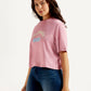Women's Graphic Print Boxy T-shirt - Side View