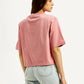 Women's Typographic Print Boxy T-shirt - Back View