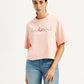 Women's Typographic Print Relaxed Fit T-shirt - Front View