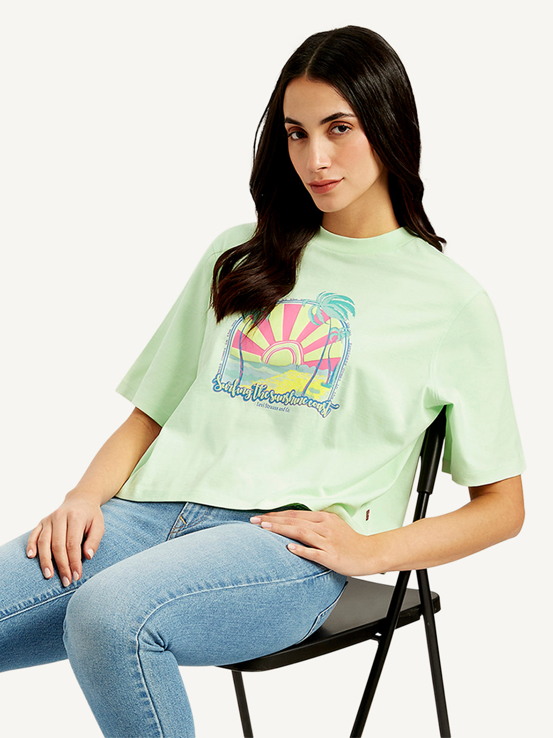 Women's Graphic Print Relaxed Fit T-shirts - Styleshot View