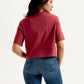 Women's Typographic Print Boxy T-shirt - Back View