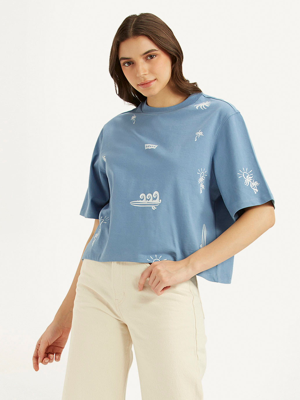 Women's Printed Sporty Fit T-Shirt - Styleshot View
