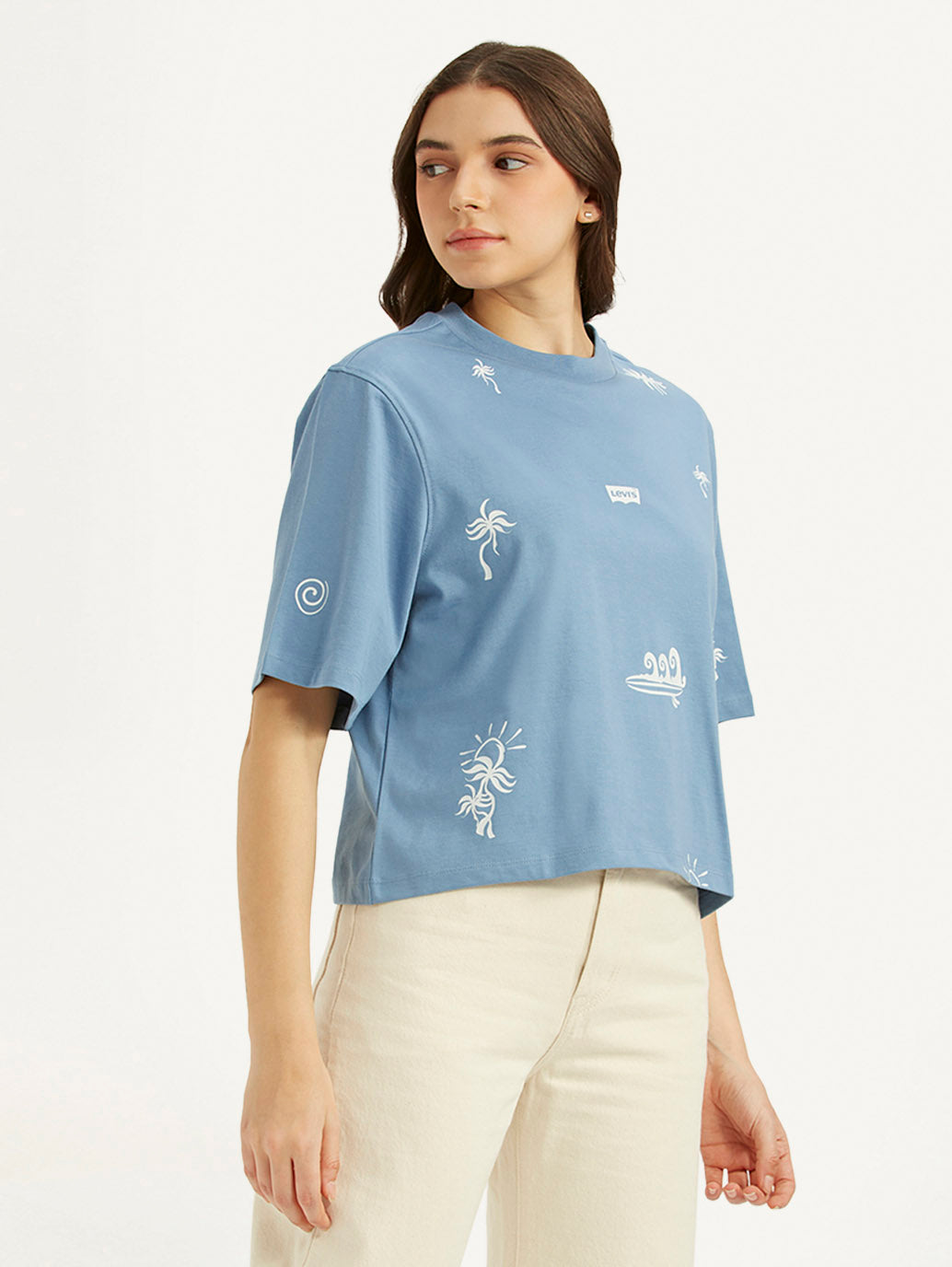 Women's Printed Sporty Fit T-Shirt - Side View