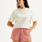 Women's Brand Logo Boxy T-shirt - Front View
