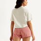 Women's Brand Logo Boxy T-shirt - Back View